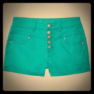 Aeropostale Womens High-Rise Shorty Denim Shorts